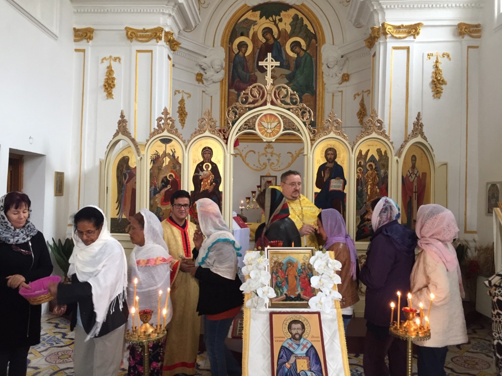 Божественная литургия в Неделю 23-ю по Пятидесятнице на Свято-Александревском приходе в Палермо.